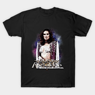 Vintage Worn Crack - buck rogers princess ardala draconian T-Shirt